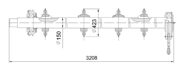 Вал передний ТЛЗМ-2,7 Т192.02.000-02 СБ